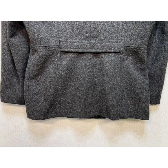 MDP Mario De Pinto Women's Wool Pea Coat Double Breasted Jacket Gray Long Sleeve - Picture 10 of 10